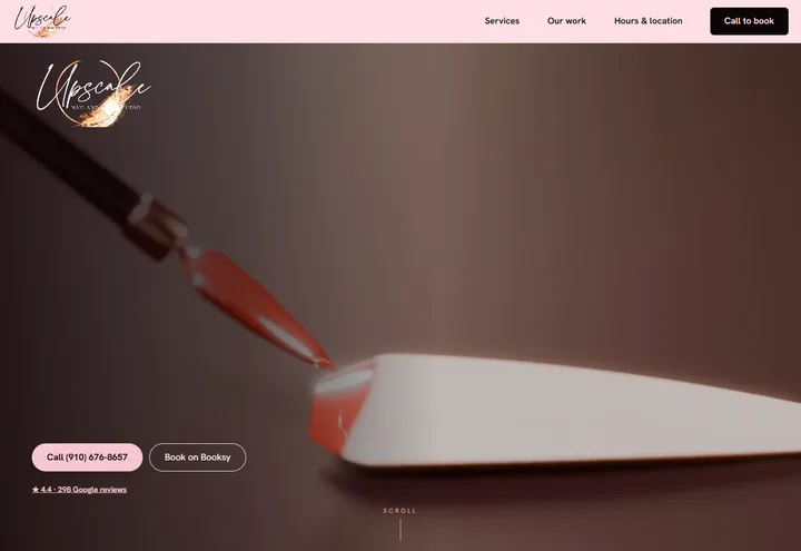 Upscale Nails & Hair Studio, nail & hair studio, fayetteville: an example site made with PressUp